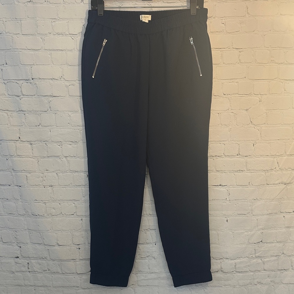 J. Crew Navy Joggers with Zipper Pockets